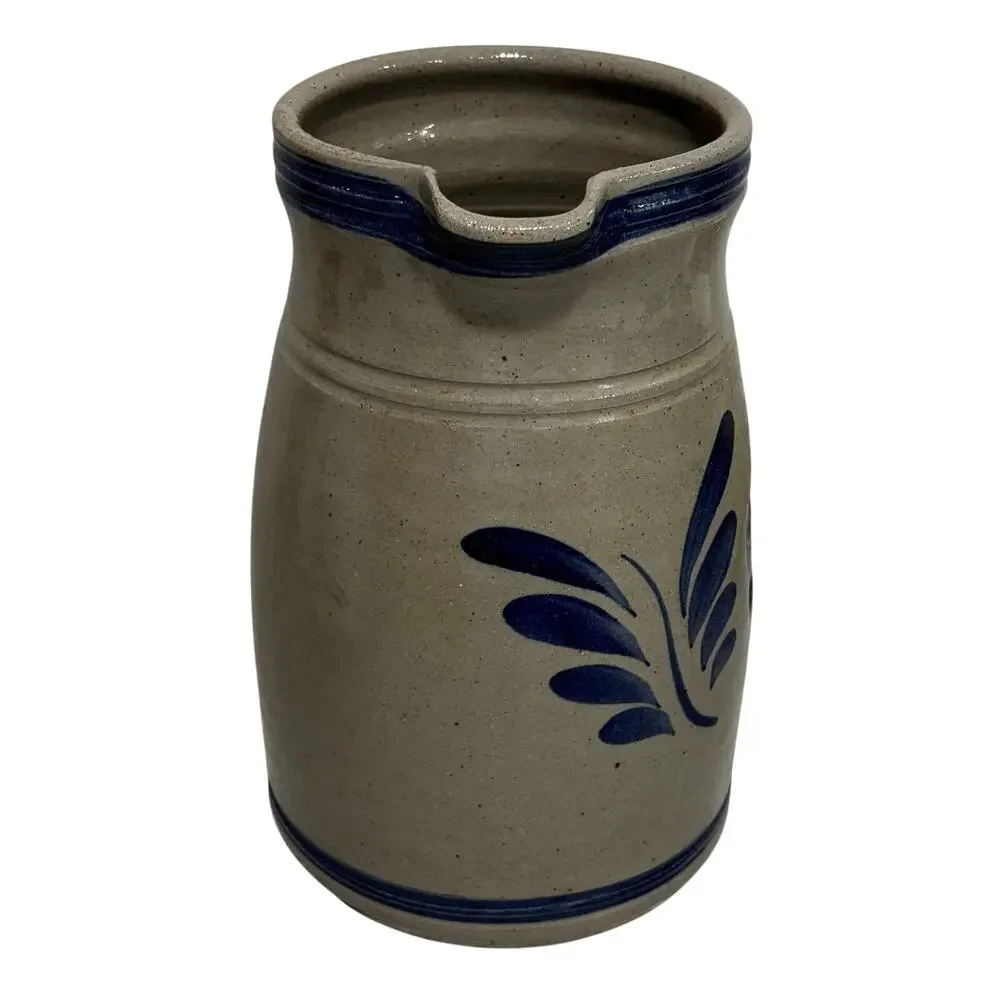 Vintage Heinz 57 salt glaze pottery pitcher artist signed 